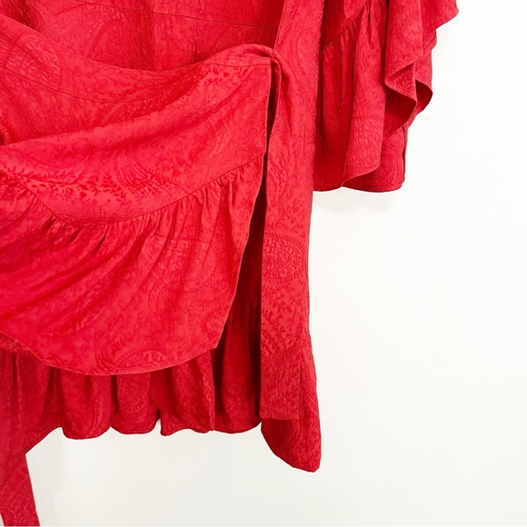 Maje Red Ruffled Mini Dress - Picture 8 of 13